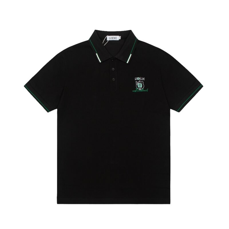 Loewe Men's Summer Business Casual Polos Short Sleeved