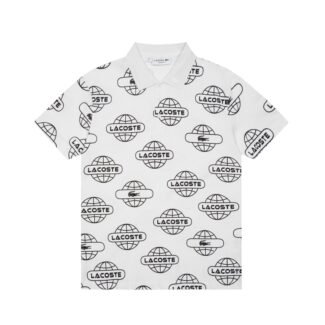 Lacoste logo-print piqué polo shirt