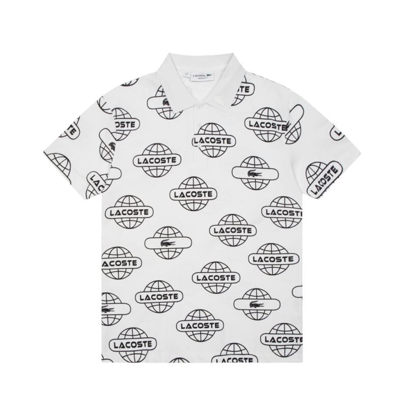Lacoste logo-print piqué polo shirt