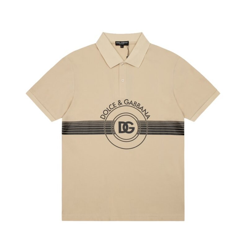 DOLCE & GABBANA Woven DG Logo Polo Shirt