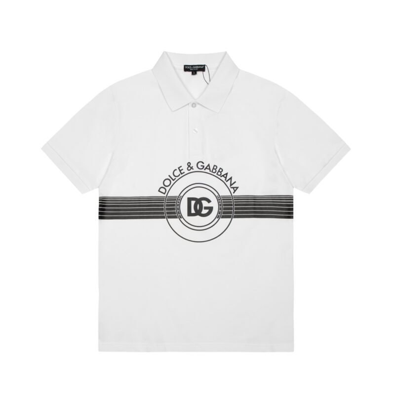 DOLCE & GABBANA Woven DG Logo Polo Shirt