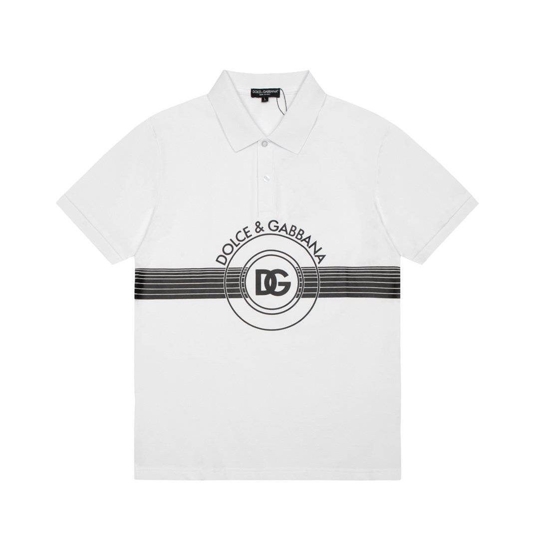 DOLCE & GABBANA Woven DG Logo Polo Shirt