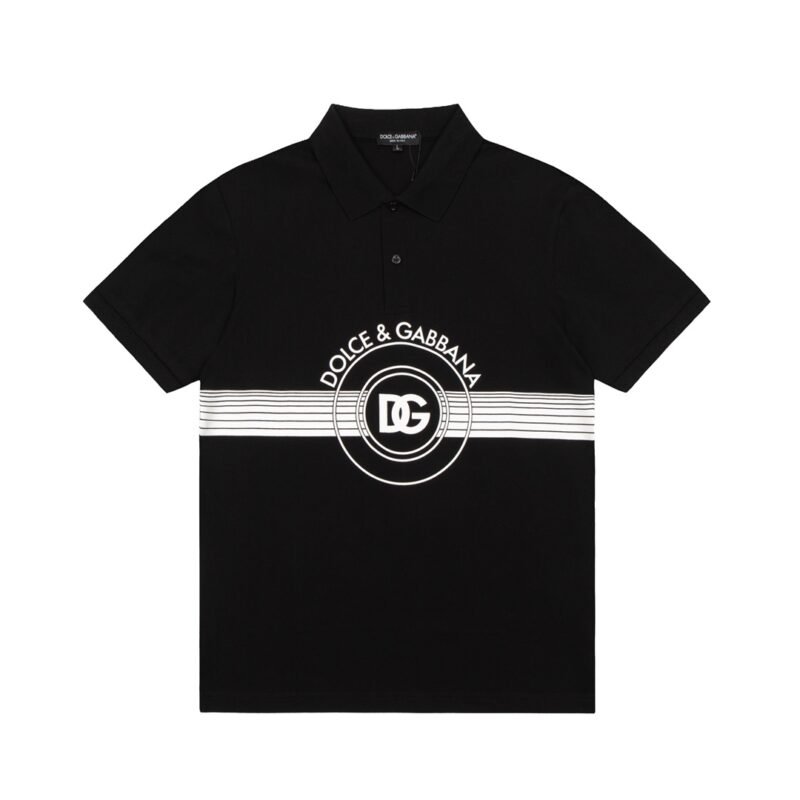 DOLCE & GABBANA Woven DG Logo Polo Shirt