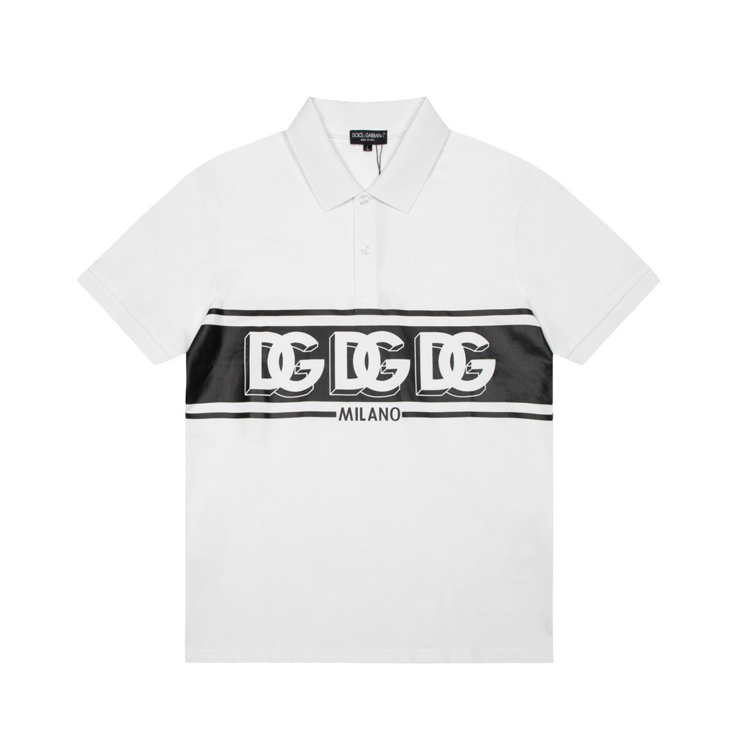 DOLCE & GABBANA Woven DG Logo Polo Shirt