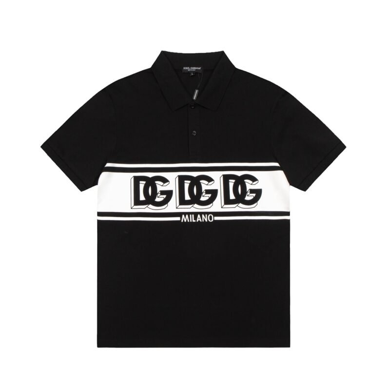 DOLCE & GABBANA Woven DG Logo Polo Shirt