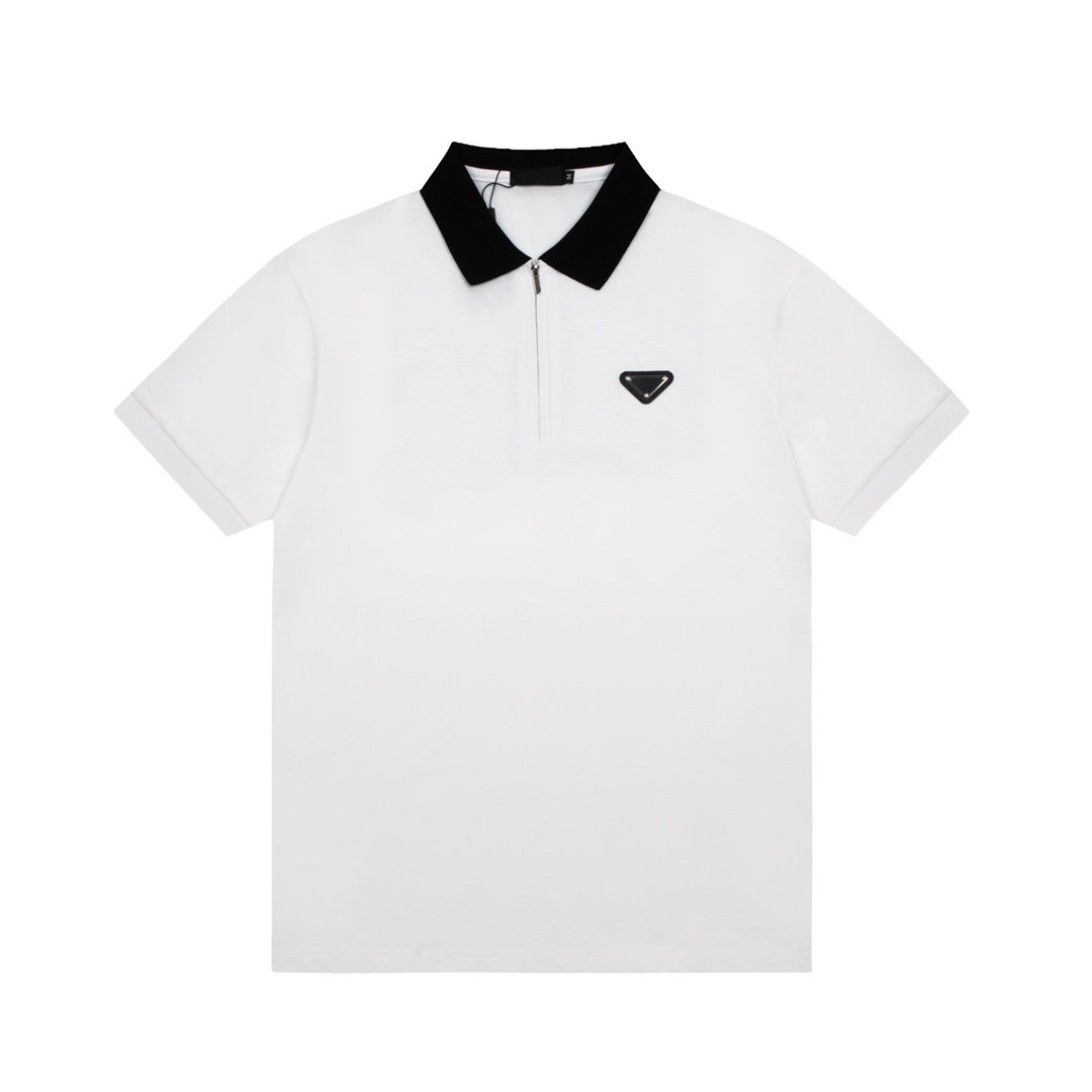 White Terry Polo Shirt | PRADA