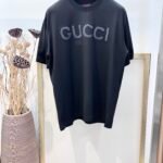 Gucci 2025FW Early Spring Wool 3D Embroidered Short Sleeve T-shirt