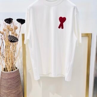 AMI Paris logo-embroidered Organic Cotton T-shirt