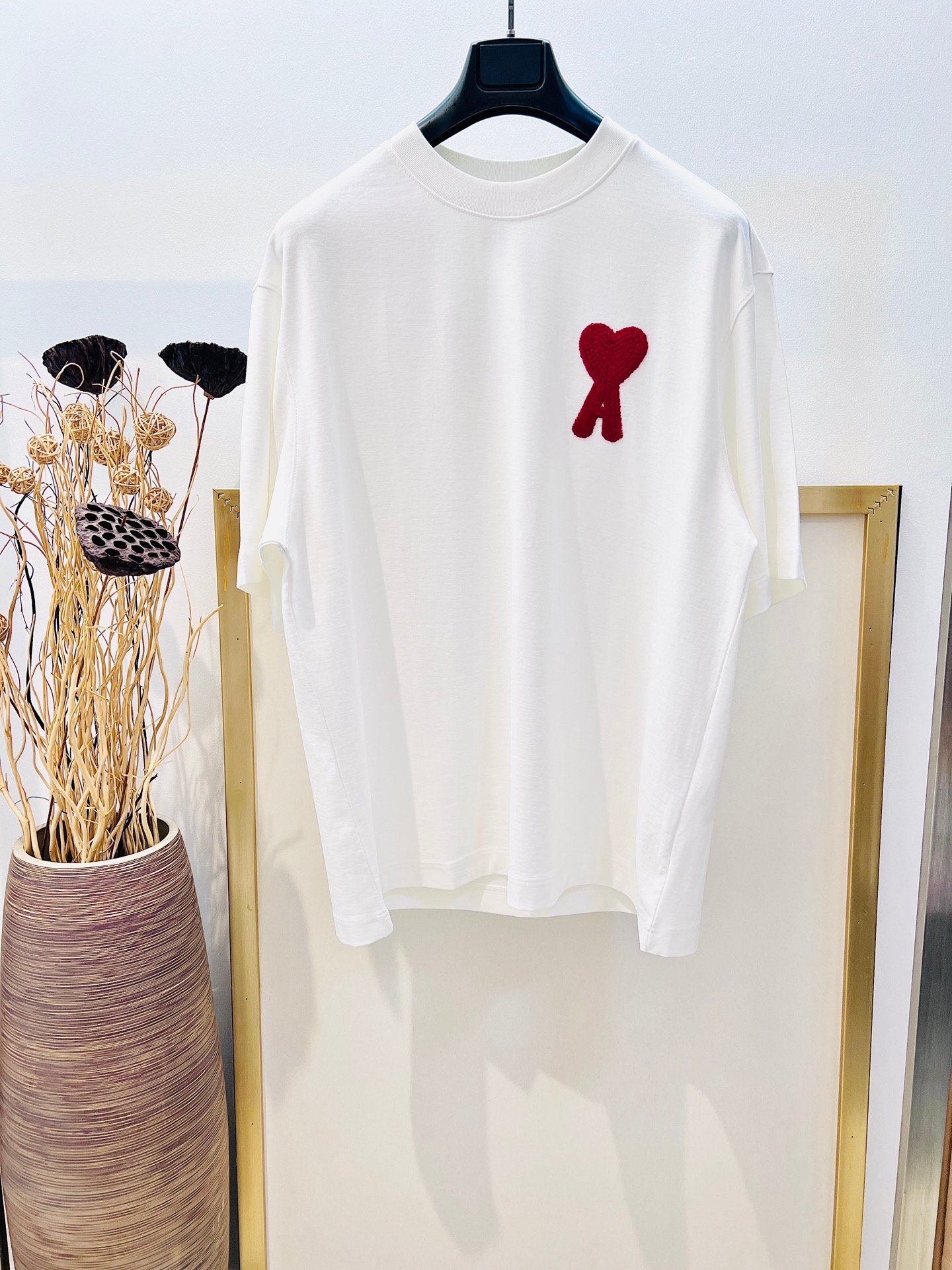 AMI Paris logo-embroidered Organic Cotton T-shirt