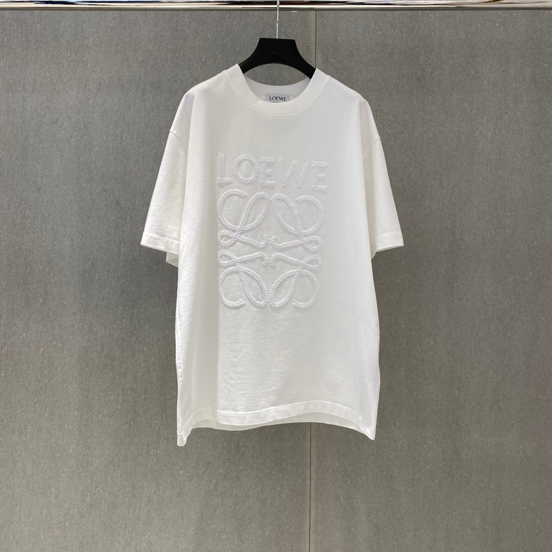 2025 Summer New LOEWE Round Neck Short Sleeve T-shirt, High Version