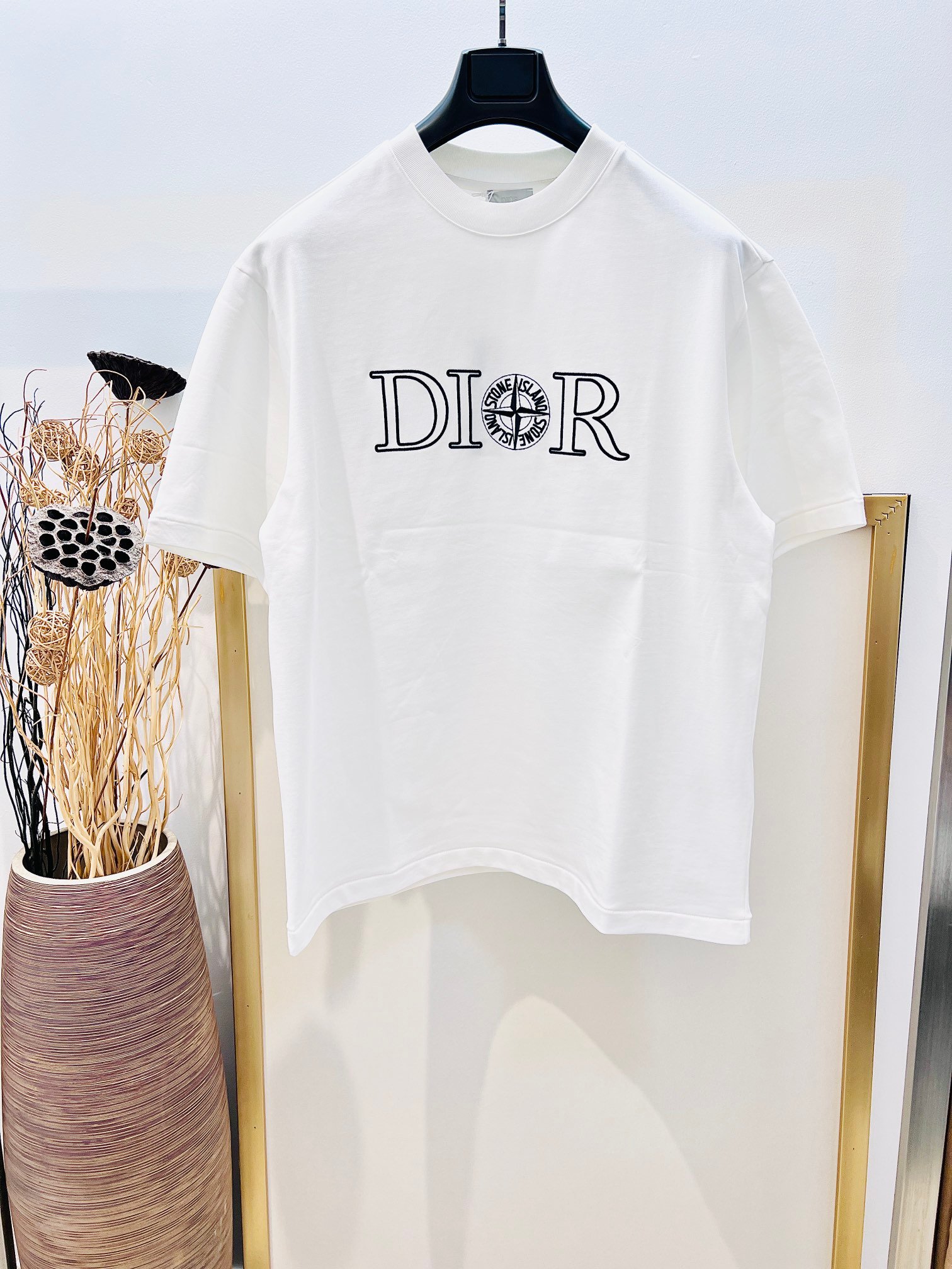 Dior Alias Thong Sandal Beige and Black Dior