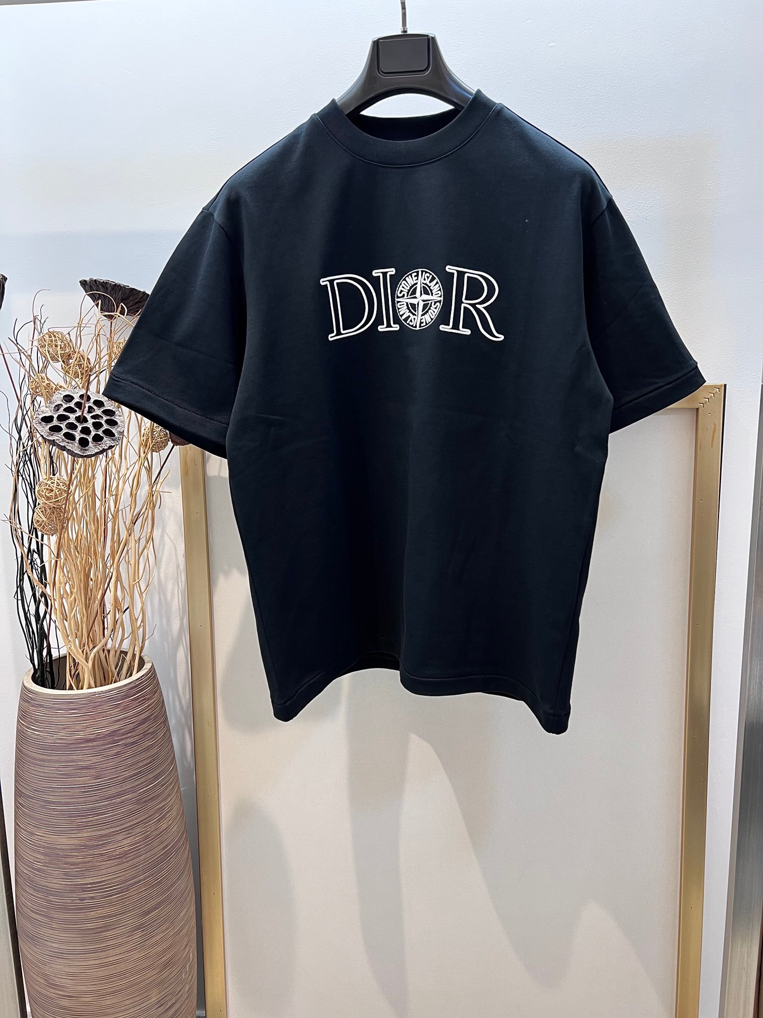 Dior Alias Thong Sandal Beige and Black Dior